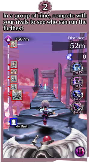 2. In a group of nine, compete with your rivals to see who can run the furthest