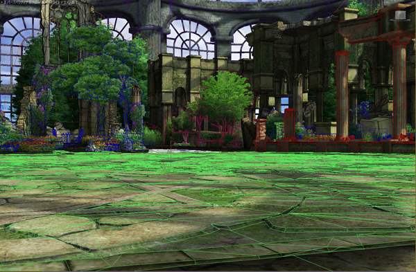「アウラの庭」バトルステージ開発画面